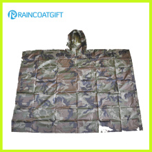 Polyester Army Camouflage Raincoat Rpy-001
